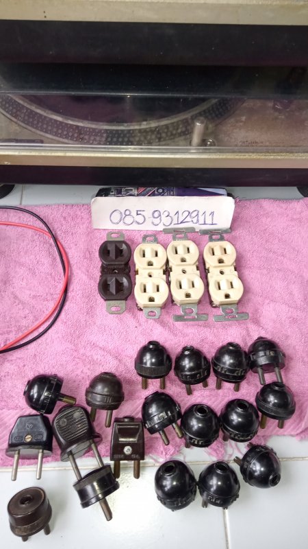 เต้ารับEAGLE MADE IN USA 4ตัว+ตัวผู้Vintage19ตัว