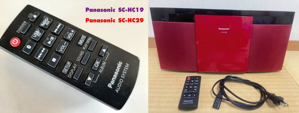 รีโมท Panasonic SC-HC19, SC-HC29
